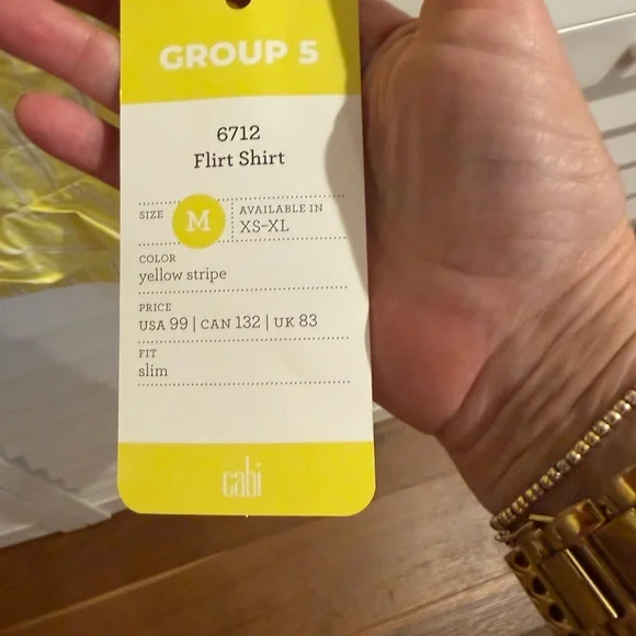 CAbi Yellow Striped Button Down Shirt - Picture 4 of 6